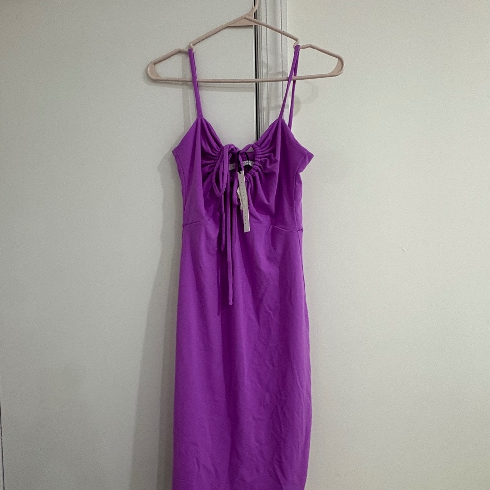 Susan Monaco purple mini dress